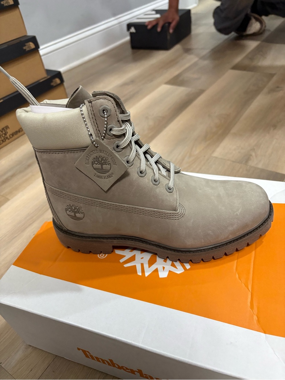 Timberland Men's Taupe Nubuck 6-Inch Waterproof Boot